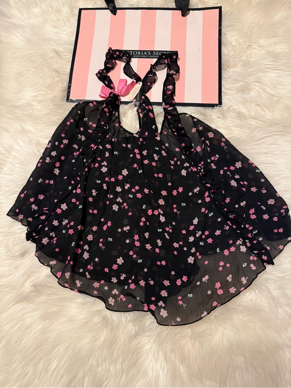 Victoria's Secret Sexy Little things chiffon floral babydoll camisole - Picture 7 of 8